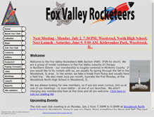 Tablet Screenshot of foxvalleyrocketeers.org